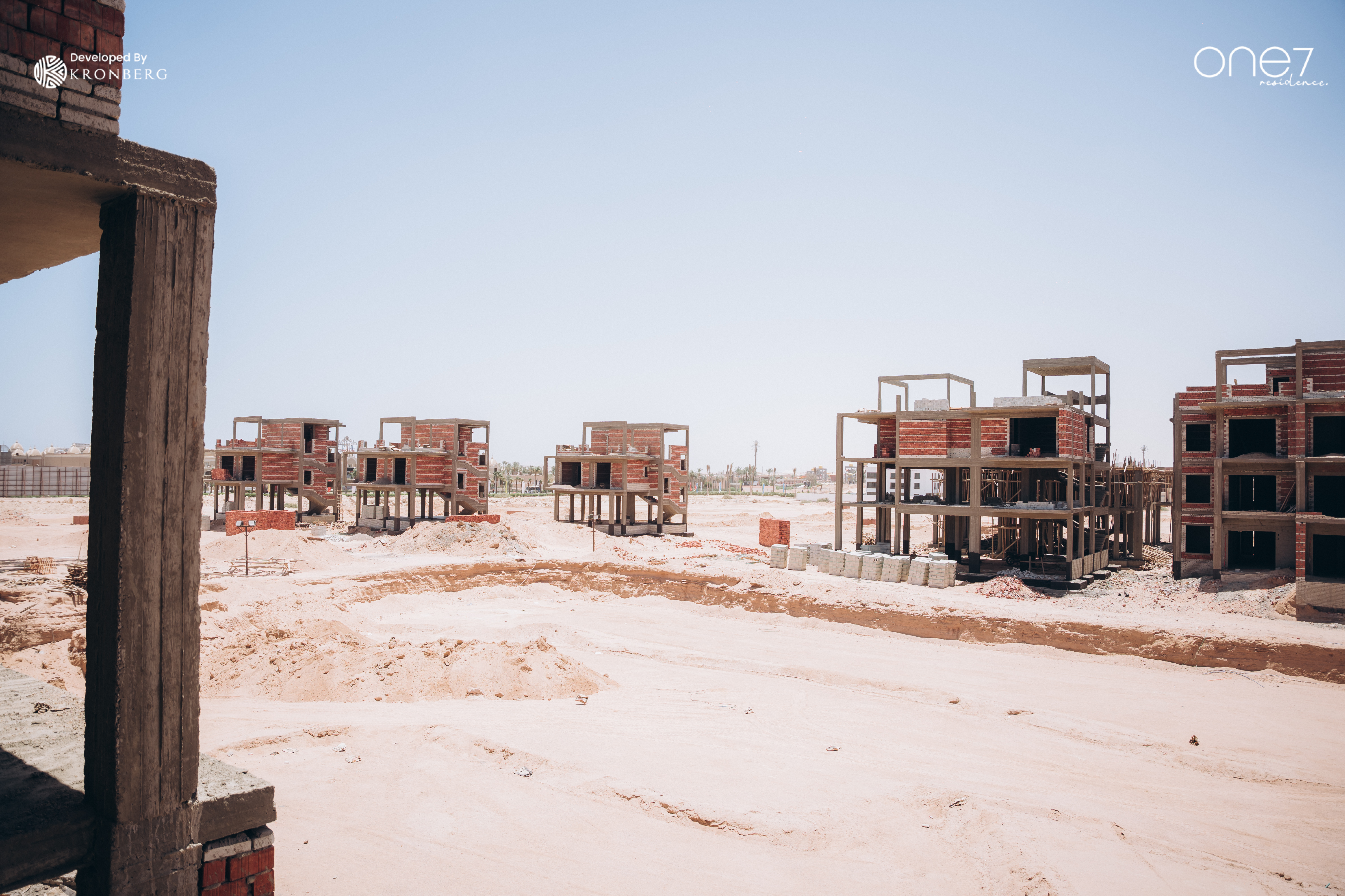 ONE7 construction progress by Kronberg in Hurghada